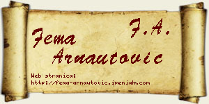 Fema Arnautović vizit kartica